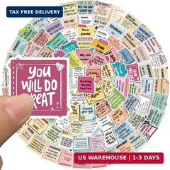 100PCS Self-Affirmation Motivational Stickers, Inspirational Quote Reminder Wate