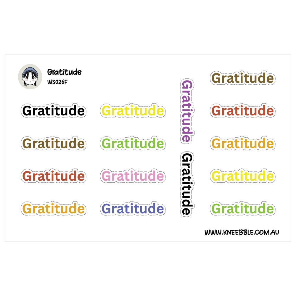 Gratitude Planner Stickers – Self Care Labels