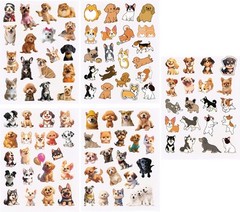 20 Sheets Transparent Dog Stickers for Scrapbooking, 396 PCS Pet