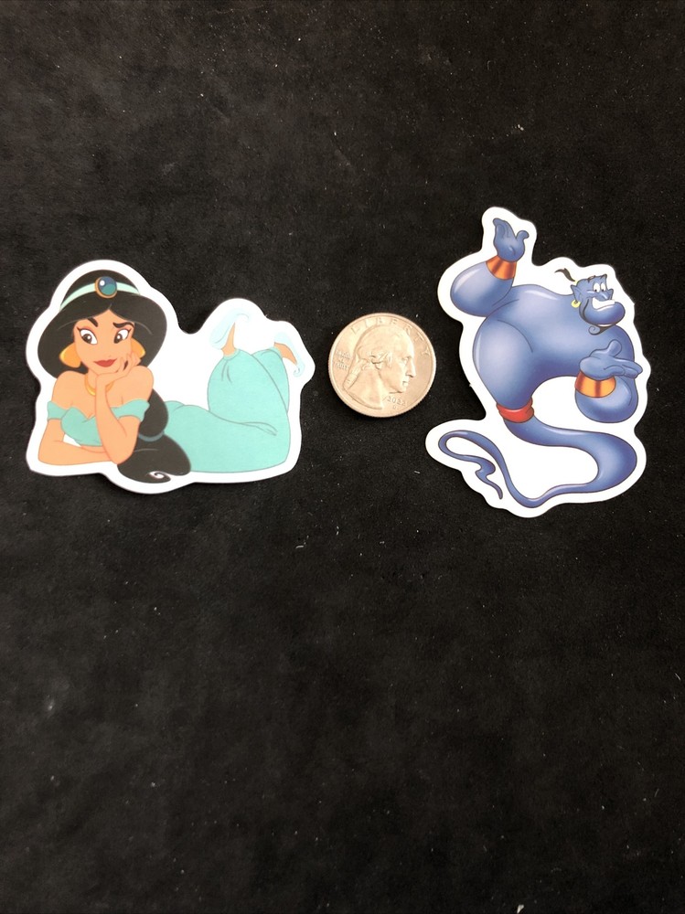 Disney Stickers – Aladdin, Jasmine lot of 2 Stickers