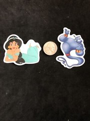 Disney Stickers – Aladdin, Jasmine lot of 2 Stickers