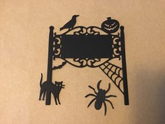 Halloween Sign Post Crow Pumpkin Cat Spider Web Die Cuts 5 sets Scrapbook Cards