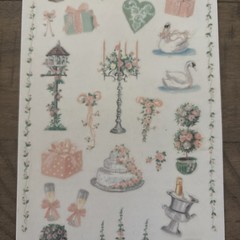 Tie Me To The Moon ~ Be Still My Heart Wedding Sticker Set