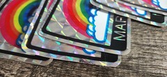 Vintage MARYLAND RAINBOW CLOUD Prism Vending Machine Sticker 1980s Decal