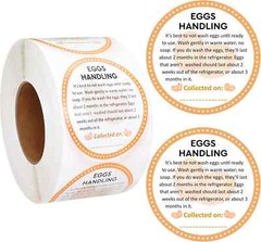 600 PCS Farm Fresh Eggs Carton Labels Egg Stickers 2 Inch 2 inch, A