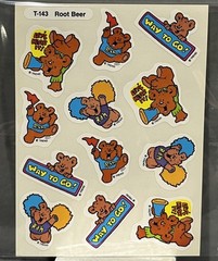 Rare Vintage Food Smell Stickers Scratch N And Sniff Way to Go Root Beer Bears