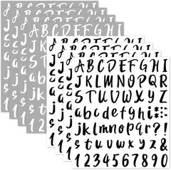 576-Piece Waterproof Vinyl Letter & Number Decal Set for School & Crafting