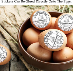 Louise Maelys 2Inch Eggs Stickers 500Pcs Farm Fresh Egg Stickers,Unwashed Eggs L