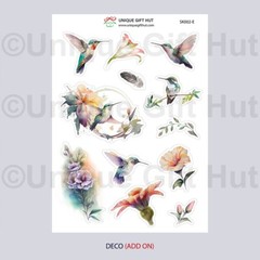 Planner Sticker Kit Watercolor HummingBird Sticker for standard weekly planner