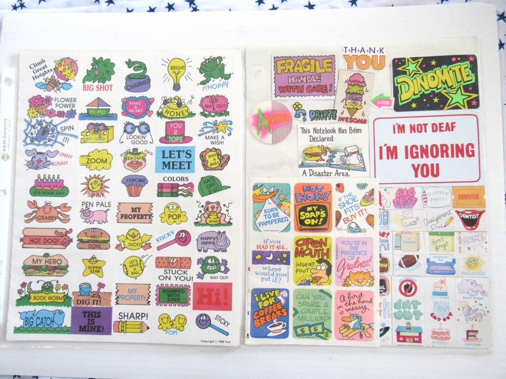 Whimsical Statement Vintage Sticker Assortment
