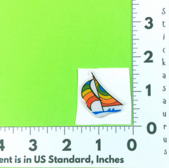 Vintage 80’s Rainbow Sailboat Puffy Sticker