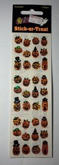 90s Sandylion Halloween Stick-er-Treat Prismatic Jack O Lantern Pumpkin Stickers