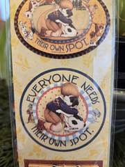 Mary Englebreit ME Dimensional Stickers Everyone Needs Their Own Spot Boy & Dog
