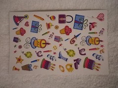 Lot of 26 Sheets Miscellaneous scrapbook Stickers embellishments scissors READ