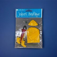Jolee’s Boutique ☔️ RAINY DAY Yellow Jacket Umbrella Boots Rain Drops Stickers
