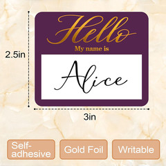 Hello My Name Is Stickers, 120PCS Name Tag Stickers, 3″ X 2.5″ Self-Adhesive