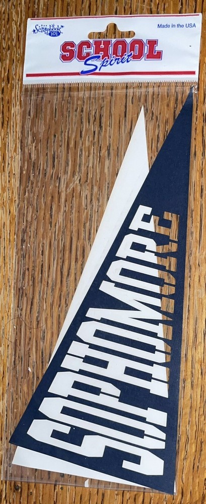 RARE Scrapbook 101, School Spirit ~ Sophomore ~Title Banner Flag High 10th Grade
