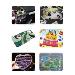 Self-adhesive Sticker Acrylic Rhinestone Jewels Gems Sticker Sheets Mixed Shapes
