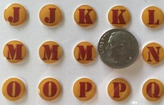 ROCKET BOY ALPHABET Dome Stickers(63pc)Daisy Hill•Round•Fall Colors•Circles••