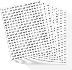 Clothing Size Sticker Labels – Mega Bundle in 7 Sizes – 5400 Pack