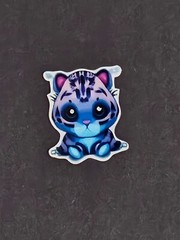 Blue Tiger Kawaii Sticker’s. 9 pack