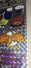 vintage Stickers,mark 1,chrome Prism Dinosaurs, Big Read Cs38