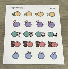 NEW Paper Kuma Co Critter Clocks 🕰️ Sticker Sheet PaperKumaCo Stickers