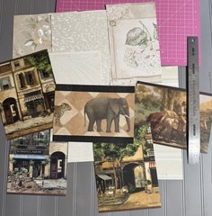 Vtge Textured Wallpaper Samples from Sample Book (10 Pieces) Set 21