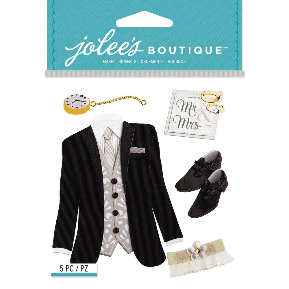 JOLEE’S BOUTIQUE – TUXEDO – DIMENSIONAL STICKERS, Wedding, Formal, Graduation