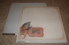 My Mind’s Eye 12×12 Scrapbook Paper Lot of 10 w/CutOuts ~ American Made Flag