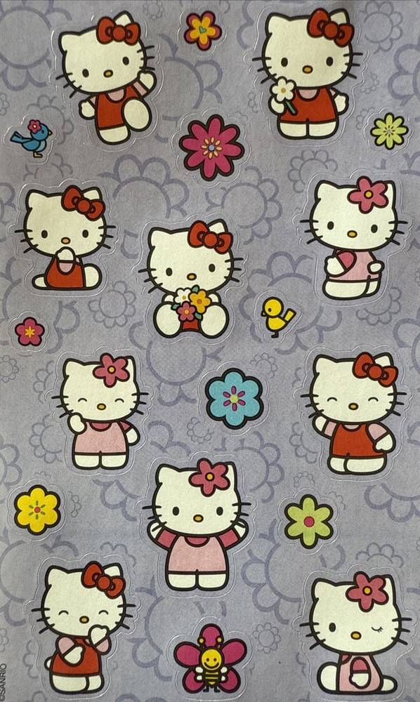 HELLO KITTY Stickers(20pc) Sanrio•Animal•Cartoon•Cat•Flowers •Girl•Tiny•Children