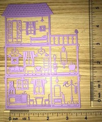 5 DOLLHOUSE cardstock paper die cut embellishments scrapbook / card making