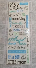 Baby Boy Scrapbooking Stickers New & Used Lot of 9 Cute Batman Sweet Baby Boy