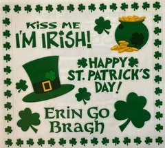 I’M IRISH Mylar Stickers(14pc) Frances Meyer…St.Patrick’s Day…Clover…Card Making
