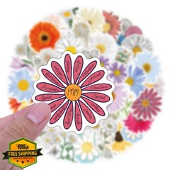 Mrotayi 55PCS Flower Stickers Colours-6