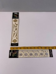 Lot of 48 Foil Textured Metallic Sticker Sheets Class A’ Peels Variety of Design