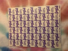 Lisa Frank Vintage Sticker Sheet Roses, Butterflies, Hearts S142 Paper