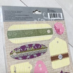Studio 112 Patterned Tags Stickers Flat Scrapbook Card Embellishments