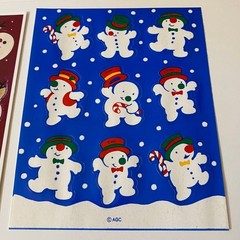Vintage Christmas Stickers Set Hallmark Gibson AGC