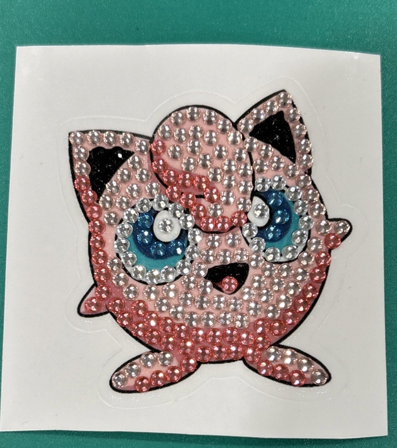 New!! JIGGLYPUFF Pokemon Diamond Art STICKER Scrapbooking Nintendo Decor