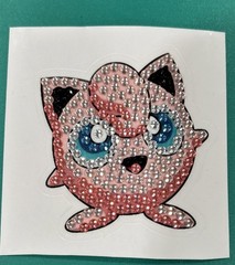 New!! JIGGLYPUFF Pokemon Diamond Art STICKER Scrapbooking Nintendo Decor