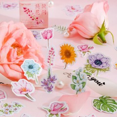 1 Box Bloom Flowers Paper Stickers Journal Bullet Planner Scrapbooking Crafts