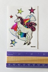 Vtg 80s Selectra Rainbow Unicorn Sticker Stars Prism A 1513 HTF Vending