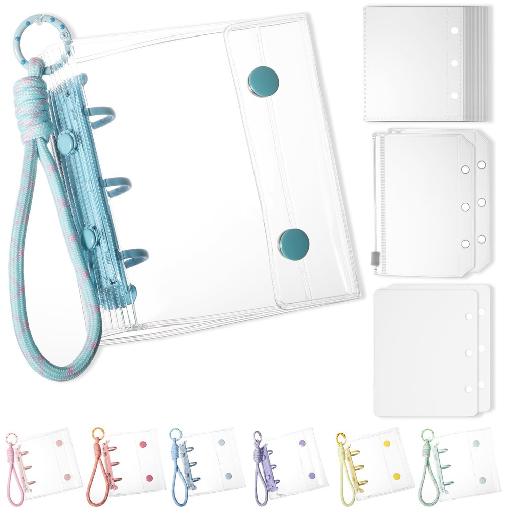 gomura Binder A8 Sky Blue Sticker Organizer 20 Refills Set