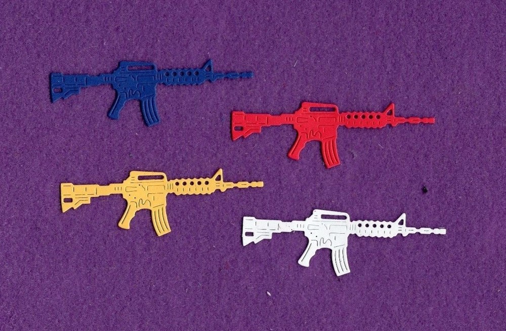 MARINES GUN rifle military USA die cuts scrapbook cards
