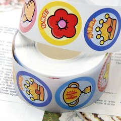 500Sheets/Roll Little Red Flower Reward Stickers Motivational Decals for Kinderg