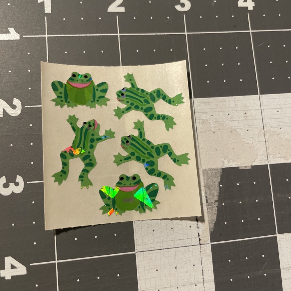 Vintage Sandylion Stickers Frogs Prism