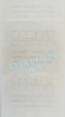 HAMBLY STUDIOS PRISMATIC STICKERS ALIEN HEADS – SPACE – VINTAGE COLLECTABLE RARE