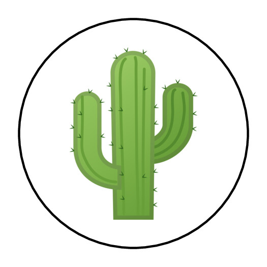 Cactus stickers, labels, tags, envelope seals, south western, fiesta