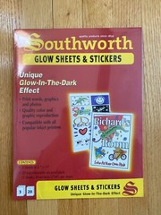 Southworth Holographic Sticker Sheets AND Glow in Dark Sheets- Inkjet printer